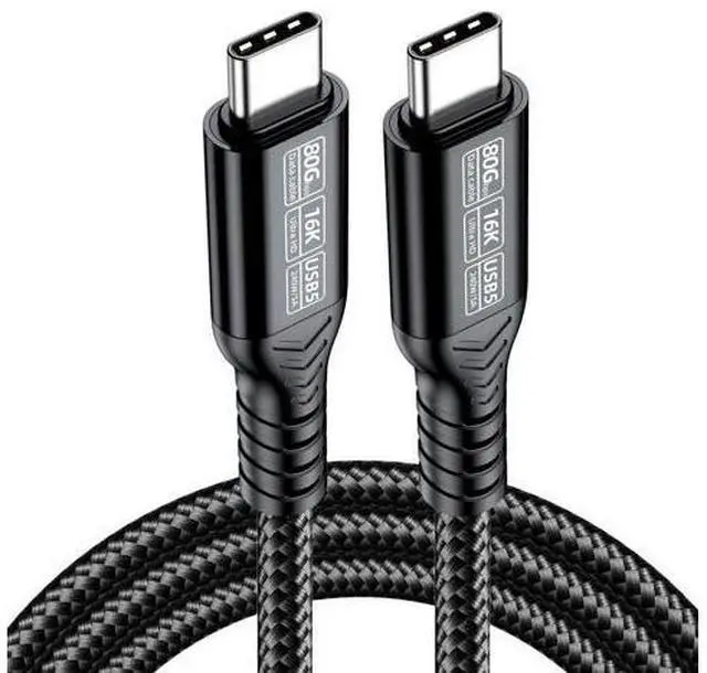 Main image of USB5.0 80Gbps USB-C Male to Male Type-C Cable with 240W and 16K@30hz 8K@60Hz 5K@60Hz Compatible with USB4.0 Thunderbolt3/4/5 (2.0m)