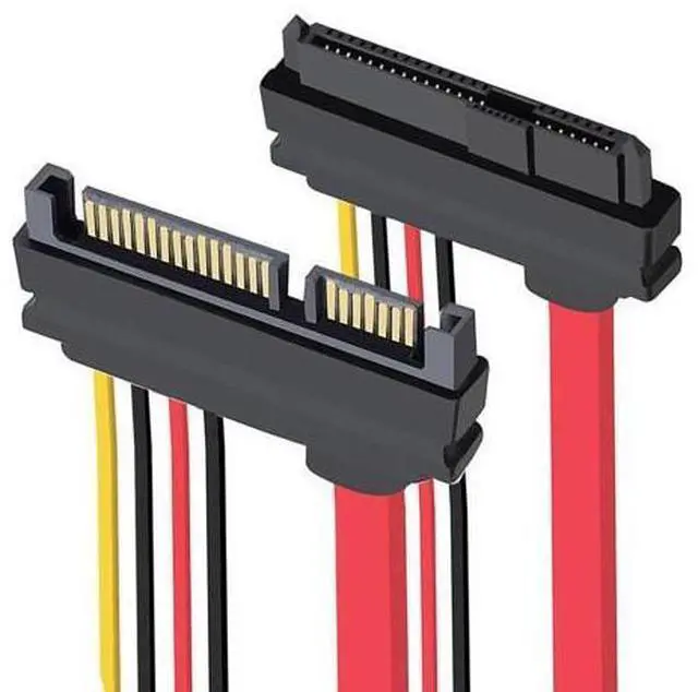 Main image of SAS Cable SFF-8482 SAS 29 Pin to SATA 22Pin Hard Disk Drive Raid Extension Cable Unidirectional (No Integrated Chips) with 22 Pin SATA Power Port (10cm)