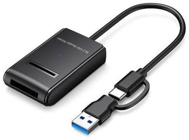 Main image of USB 3.0 USB-C Type-C & Type-A Dual Connector to NVME M-Key M.2 SATA SSD Docking Horizontal External Cable 10Gbps Enclosure RTL9210B Chipset