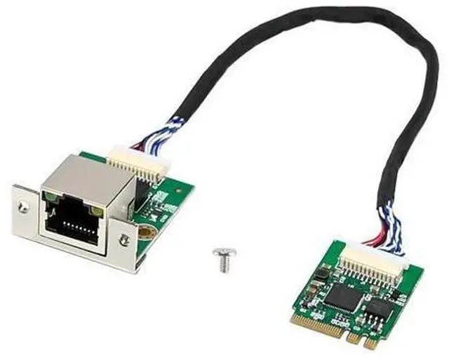 Main image of M.2 A+E Key to 2.5G Ethernet Adapter - NIC with Intel I226V, 100/1000/2500 Mbps RJ45 Stable Connection Cable Length 20cm, Compatible with OpenWRT | Windows | Linux | Server | PC | SBC (A+E with Screw)