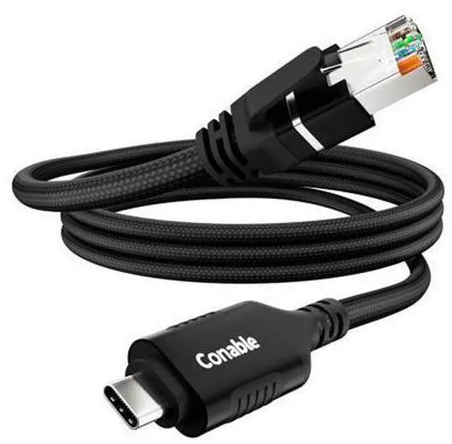 Main image of USB C to Ethernet Cable 20 FT, USB Type C to RJ45 Nylon Braided Cord, Gigabit Directly Connected, USB-C to Network Internet Adapter, Compatible with MacBook Pro, iPad Pro, Smartphone, Laptop, PC