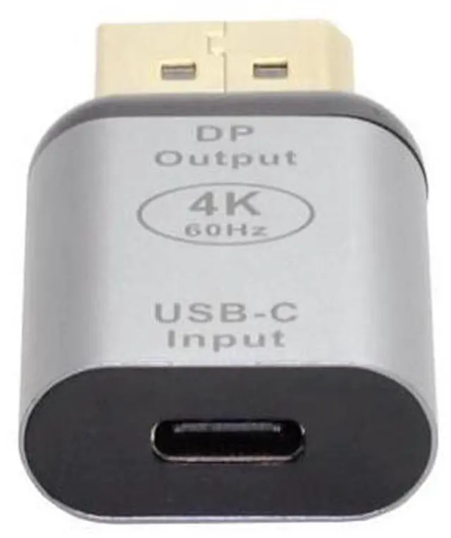 Main image of USB-C Type C Female Source to 4K 60hz 1080p Displayport DP Sink HDTV Adapter for Tablet & Phone & Laptop