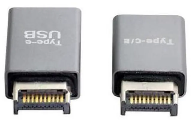 Main image of 2pcs USB 3.1 Front Panel Header Male Type-E to Type-A & Type-C USB-C Motherboard Extension Data Adapter