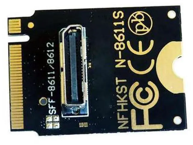 Main image of NVME PCI-E4.0 M.2 M-Key 2230 to Oculink SFF-8612 SFF-8611 Vertical Host Adapter for NVME U.2 SSD eGPU