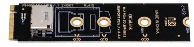 Main image of PCI-E4.0 M.2 M-Key to Oculink SFF-8612 SFF-8611 Vertical Host Adapter for NVME U.2 SSD 2280 eGPU