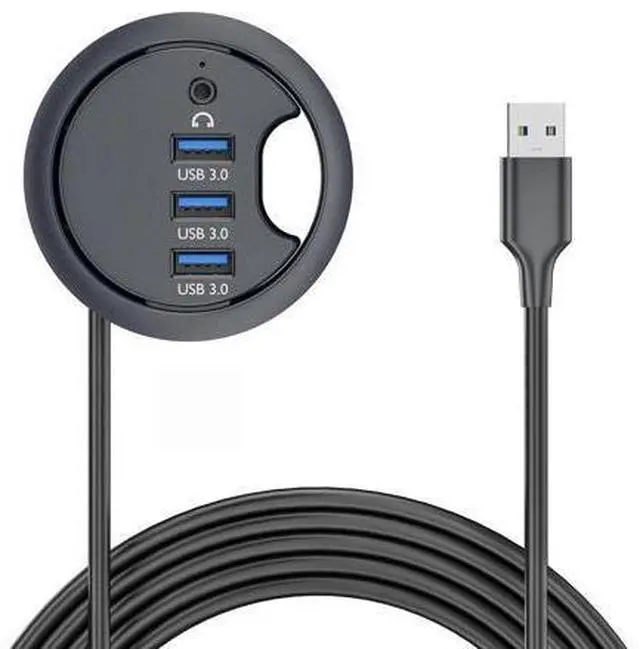 Main image of USB 3.0 Multi HUB 5Gbps to Sound Card AUX 3 Port USB 60mm Desk Grommet Splitter Dock Station Headphone Mic Audio Interface for Desktop Desk Hole Laptop