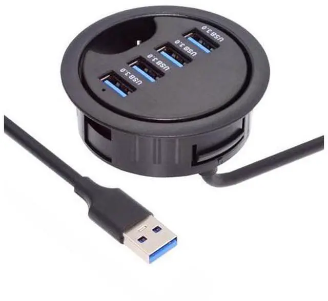 Main image of 4 Ports USB 3.0 Hub USB Splitter 60mm Desk Grommet Dock Station Interface for Desktop PC Desk