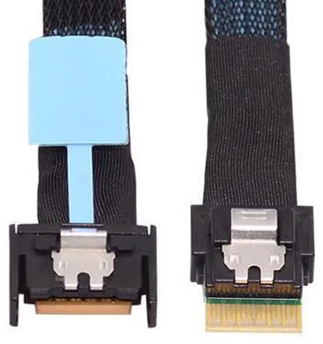 Main image of PCI-E 5.0 Mini Cool Edge IO MCIO PCI-E 4i 38Pin Male to SFF-8654 Slimline 4X Extender Cable 50cm