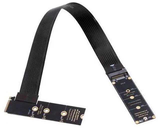 Main image of M-Key NVME Male to Female Extension PCI Express Cable 30cm Right Angled Type 90 Degree PCI-E 4.0 for Mainboard SSD 2230/2242/2260/2280