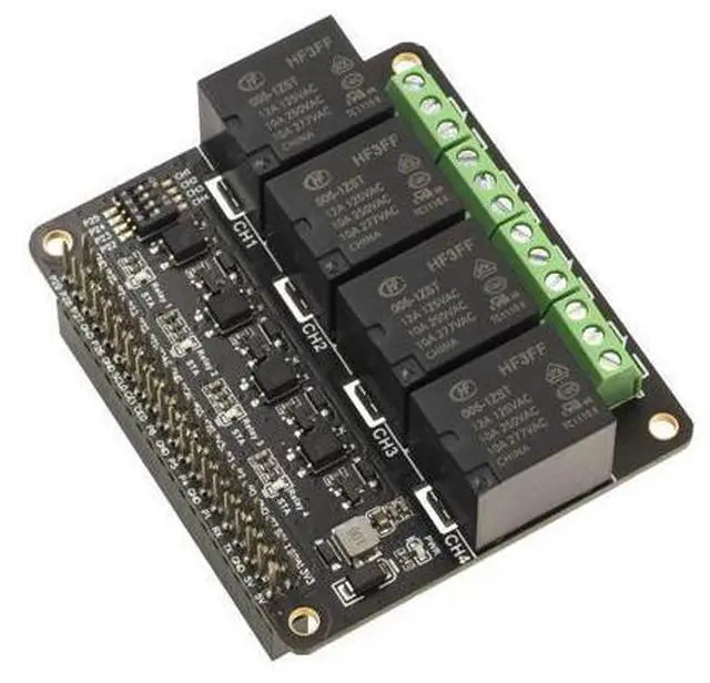 Main image of 4-CH Relay for Raspberry Pi Zero Zero W Zero WH 2B 3B 3B+ 4B Power Relay Expansion Board Module Four Channel