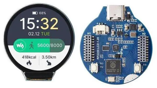 Main image of RP2350 MCU Board Based on Raspberry Pi RP2350 Microcontroller Chip, Onboard 1.28inch LCD 240×240 Pixels 65K Colorful IPS Display, Dual-core & Dual-Architecture Design