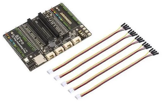 Main image of Pico Expansion Plus S1 for Raspberry Pi Pico, Two Sets of 2x20 Pins, RGB LED, Micro SD Slot, Buzzer, 4 HY-2.0-4P Connectors, SPI1 Interface, Reset Button, 3.5mm Audio Jack