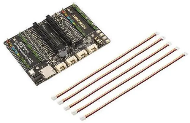 Main image of Pico Expansion Plus S1 for Raspberry Pi Pico, Dual 2x20 Pins, RGB LED, Micro SD Slot, Buzzer, SPI1 Interface, Reset Button, 3.5mm Audio Jack, and Sensor Connectivity