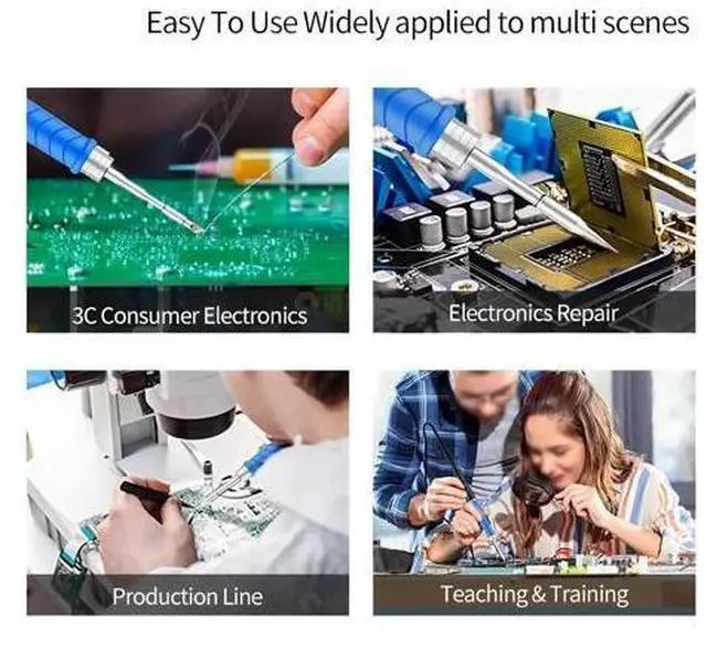 Alt view image 6 of 7 - Compatible with Aixun C210 C245 C115 Soldering Iron Tips T12 Station Handle For JBC T210 T245 T115 Original Sugon T26 T26D T3A T3B Kit(Ultra C210 3PCS)