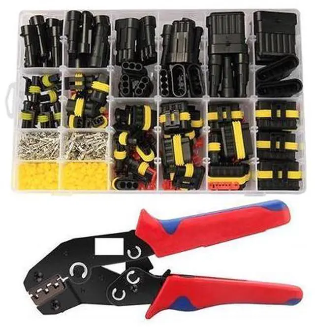 Main image of 662/708/1004pcs HID Waterproof Connectors 1/2/3/4 Pin 26 Sets Car Electrical Wire Plug Truck Harness 300V 12A Fast Delivery(708pcs and pliers)