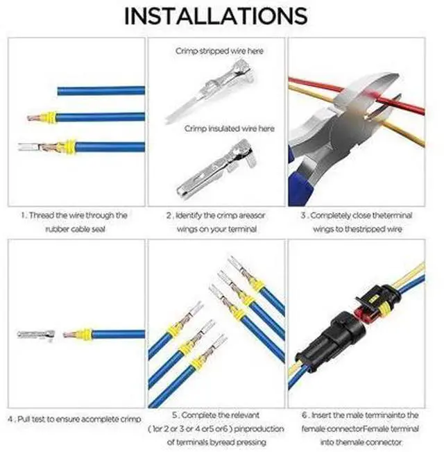 Alt view image 2 of 5 - 662/708/1004pcs HID Waterproof Connectors 1/2/3/4 Pin 26 Sets Car Electrical Wire Plug Truck Harness 300V 12A Fast Delivery(708pcs and pliers)