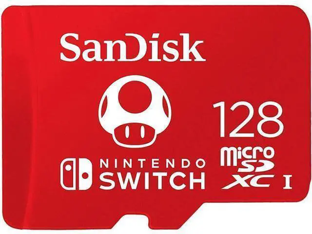 Main image of 128GB MicroSD Nintendo Switch Memory Card for Switch & Lite SDSQXAO-128G Super Mario Design Bundle With (1) GoRAM Card Reader