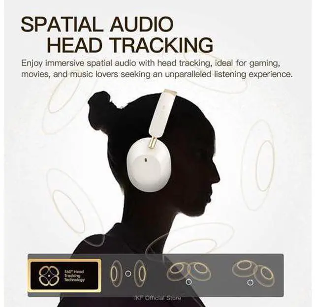 Alt view image 3 of 7 - Solo Pro Wireless Bluetooth Headphones with Adaptive Active Noise Cancellation, Spatial Audio, HiFi Sound Quality, 140H Playback, Transparent Mode,Customizable Settings via App (BlackRed)