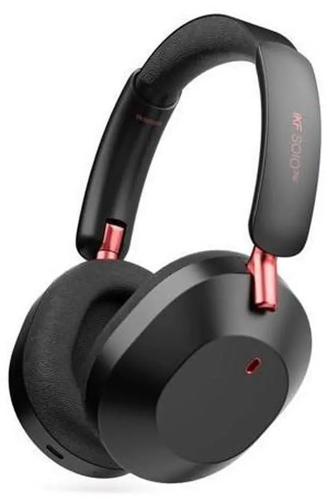 Main image of Solo Pro Wireless Bluetooth Headphones with Adaptive Active Noise Cancellation, Spatial Audio, HiFi Sound Quality, 140H Playback, Transparent Mode,Customizable Settings via App (BlackRed)