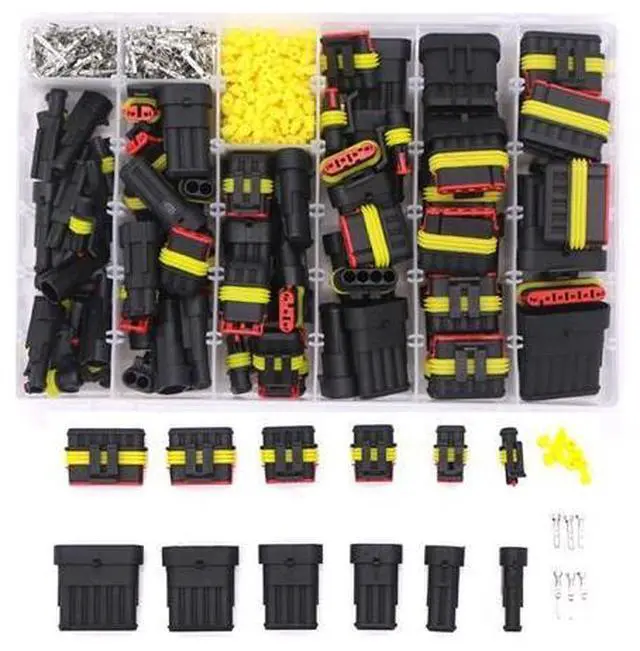 Main image of 708/1004pcs 1/2/3/4/5/6 pin HID sealed waterproof wire connector Compatible With car Electrical waterproof set 300V 12A Fast Delivery(662pcs)