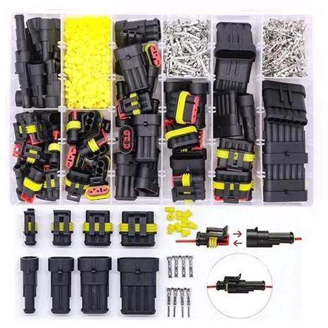 Alt view image 2 of 7 - 708/1004pcs 1/2/3/4/5/6 pin HID sealed waterproof wire connector Compatible With car Electrical waterproof set 300V 12A Fast Delivery(662pcs)