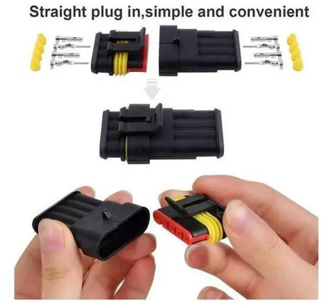 Alt view image 6 of 7 - 708/1004pcs 1/2/3/4/5/6 pin HID sealed waterproof wire connector Compatible With car Electrical waterproof set 300V 12A Fast Delivery(662pcs)