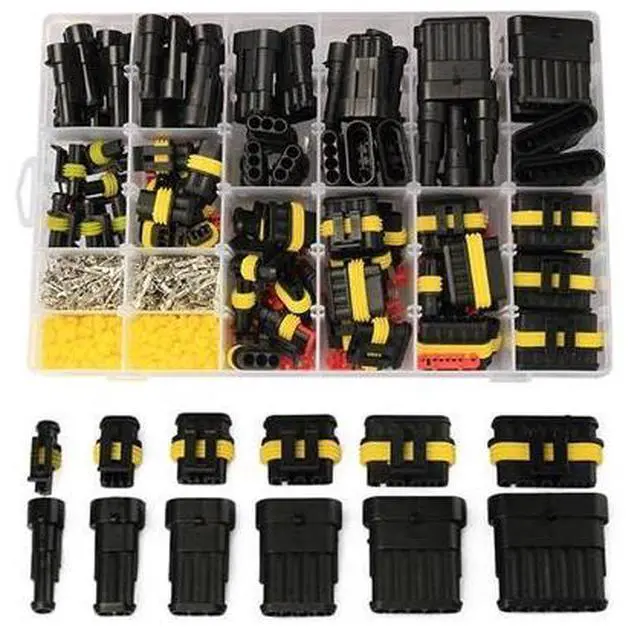 Main image of 708/1004pcs 1/2/3/4/5/6 pin HID sealed waterproof wire connector Compatible With car Electrical waterproof set 300V 12A Fast Delivery(708pcs)