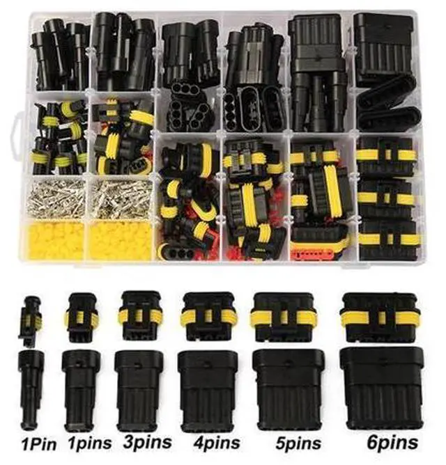 Alt view image 2 of 4 - 352Pcs HID Waterproof Connectors 1/2/3/4 Pin 26sets Car Electrical Wire Connector Plug Truck Harness 300V 12A(708PCs pliers)