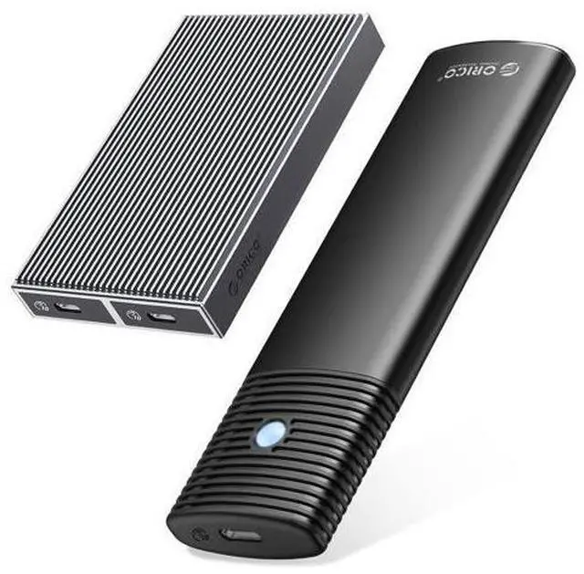 Main image of Dual M.2 NVMe SSD Enclosure, USB C to M2 Adapter for M Key PCIe 2230/2242/2260/2280 M.2 SSDs,Tool-Free Installation Aluminum M.2 Reader Support Trim and UASP up to 2x4TB
