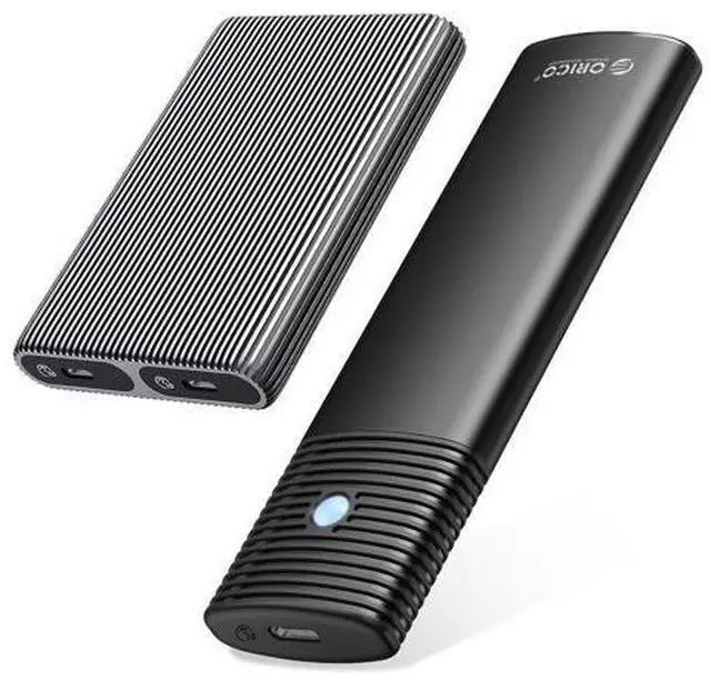 Main image of Dual M.2 NVMe SSD Enclosure, USB C to M2 Adapter for M Key PCIe 2230/2242/2260/2280 M.2 SSDs,Tool-Free Installation Aluminum M.2 Reader Support Trim and UASP up to 2x4TB