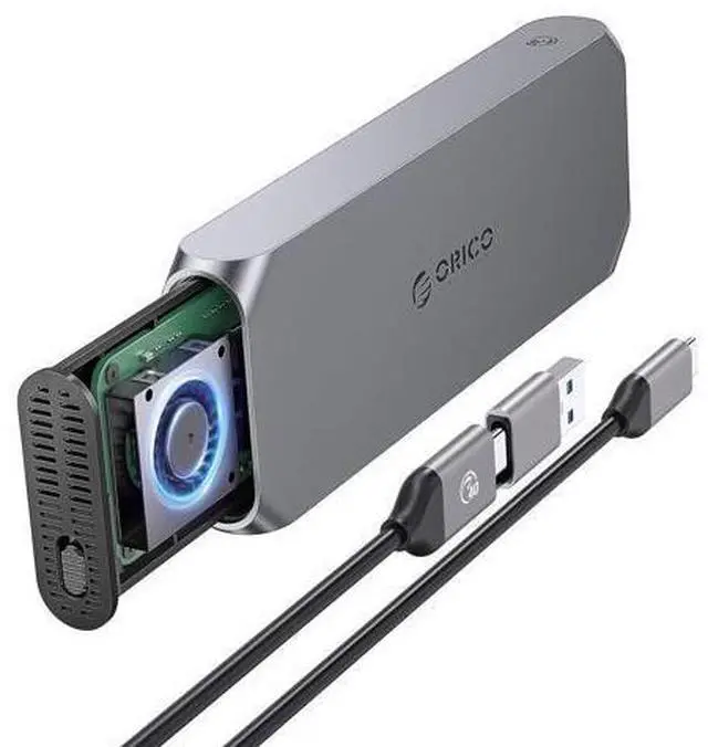 Main image of 40Gbps M.2 NVMe SSD Enclosure with Cooling Fan, Supports up to 8TB, Thunderbolt 3/4 and USB4 Compatible, Backward Compatible with USB 3.2/3.1, M-Key SSD 2280/2260/2242/2230 - COM2-T3