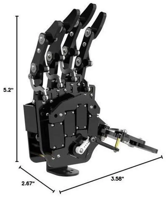 Alt view image 7 of 7 - Robot Hand Five Fingers Support Secondary Development Solely Movement Bionic Robot Mechanical Arm Hand DIY RobotRight Hand