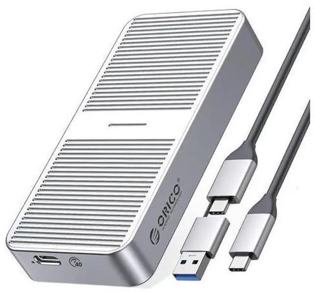 Main image of 40Gbps NVMe SSD Enclosure, M.2 to USB-C Adapter for NVMe M-Key 8TB SSD Max, Aluminum M2 External SSD Case, Compatible with Thunderbolt 3/4 USB3.2/3.1/3.0/Type - M224 (Silver)