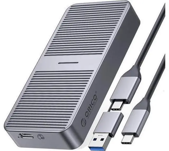 Main image of 40Gbps NVMe SSD Enclosure, M.2 to USB-C Adapter for NVMe M-Key 8TB SSD Max, Aluminum M2 External SSD Case, Compatible with Thunderbolt 3/4 USB3.2/3.1/3.0/Type - M224 Gray