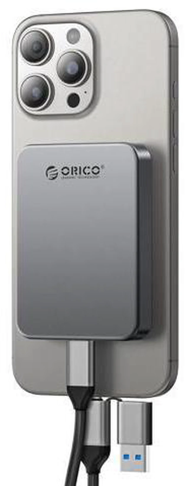 Main image of 256GB Magnetic Portable SSD, Metal Body, 4K 120 fps ProRes HDR Record and Store, Up to 460MB/s, USB C&A 2 in 1 Cable, External SSD Compatible with iPhone 16 Pro Max, Tablet, Computer - K5PLUS