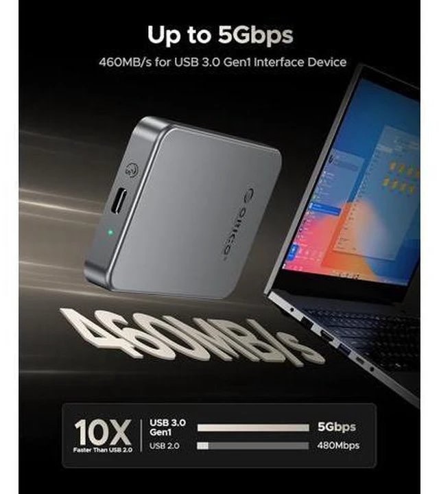Alt view image 4 of 7 - 256GB Magnetic Portable SSD, Metal Body, 4K 120 fps ProRes HDR Record and Store, Up to 460MB/s, USB C&A 2 in 1 Cable, External SSD Compatible with iPhone 16 Pro Max, Tablet, Computer - K5PLUS