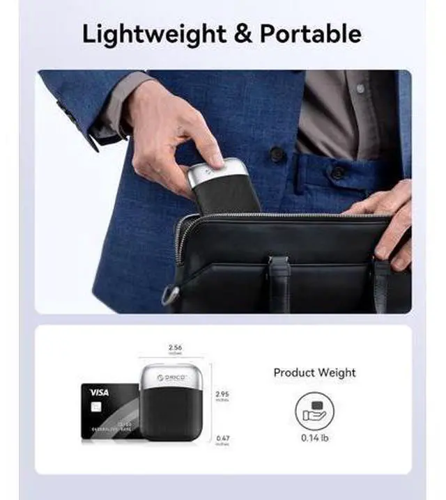 Alt view image 6 of 7 - 256GB External SSD with 2 in 1 USB C & A Cable, Up to 460MB/s, Plug and Play Portable Solid State Drives, Reliable Storage for USB C Smartphone, Tablet, PC - M5PLUS
