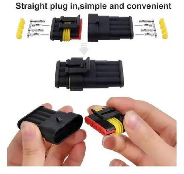 Alt view image 4 of 5 - 662/708/1004pcs HID Waterproof Connectors 1/2/3/4 Pin 26 Sets Car Electrical Wire Plug Truck Harness 300V 12A Fast Delivery(1004pcs and pliers)