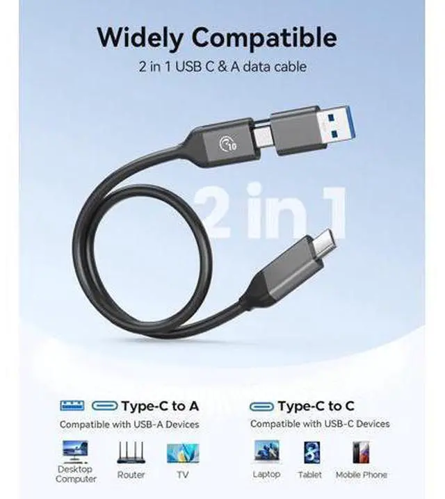 Alt view image 5 of 7 - 512GB External SSD Portable Solid State Drive, Up to 460MB/s, 2-in-1 USB-C & USB-A Cable, Status Indicator, Reliable External Hard Drive for iPhone 15-17, Smartphone, PC B5PLUS (Blue)
