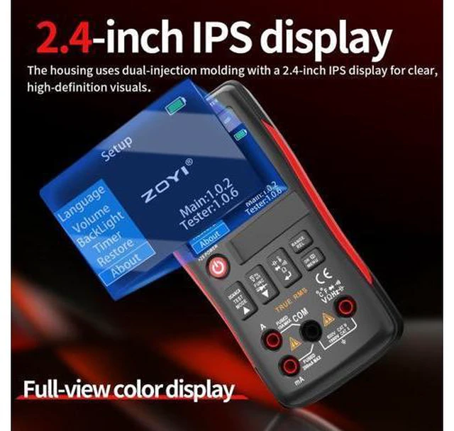 Alt view image 6 of 7 - ZT-XT1 2-in-1 LCR Digital Multimeter & Transistor Tester, for Voltage Resistance Diode Continuity Testing