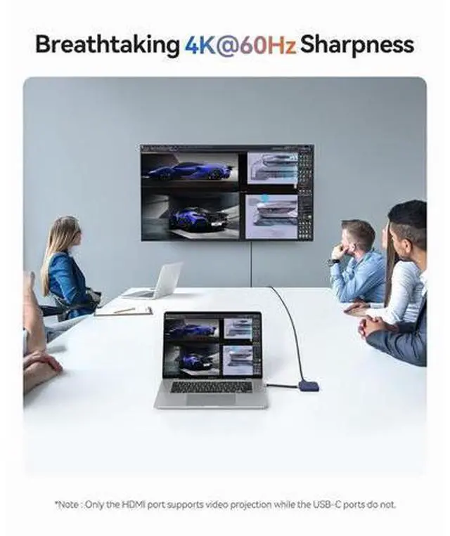 Alt view image 6 of 7 - 10Gbps Magnetic M.2 Docking Station, 6-in-1 USB C HUB & M.2 2230 NVMe Enclosure with HDMI 4K@60Hz, USB-A&C 3.2, 100W PD, AUX, USBC Dock for iPhone 17/16/15 Pro/Pro Max