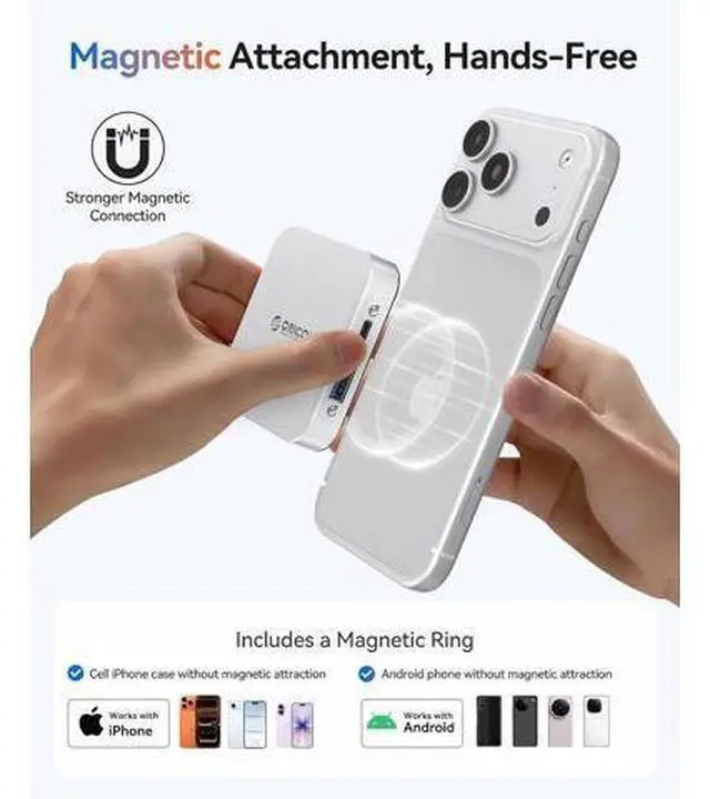 Alt view image 3 of 7 - 10Gbps Magnetic M.2 Docking Station, 8-in-1 USB C HUB & M.2 2230 NVMe Enclosure with HDMI 4K@60Hz,SD/TF, USB-A&C 3.2, 100W PD, AUX, USBC Dock for iPhone 17/16/15 Pro/Pro Max