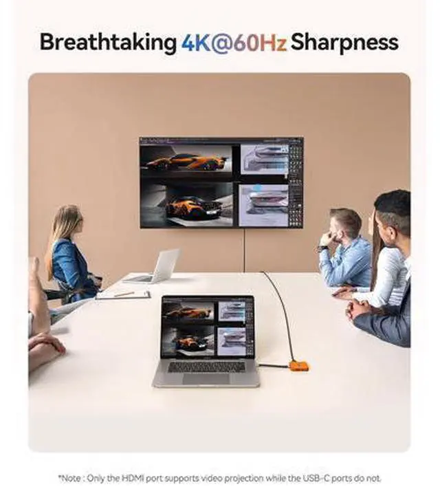Alt view image 6 of 7 - 10Gbps Magnetic M.2 Docking Station, 8-in-1 USB C HUB & M.2 2230 NVMe Enclosure with HDMI 4K@60Hz,SD/TF, USB-A&C 3.2, 100W PD, AUX, USBC Dock for iPhone 17/16/15 Pro/Pro Max