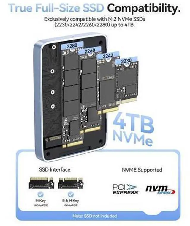 Alt view image 6 of 7 - 10Gbps USB C Hub with NVMe M.2 SSD Enclosure ProRes Recording for iPhone 17/16/15 Pro/Max/Plus with PD 100W TF/SD Card Slot for 2230-2280 SSDs B+M M-Key Diskless AP80F Green