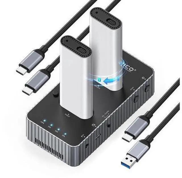 Main image of 40Gbps M.2 NVMe Hard Drive Docking Station with Offline Clone Dual-Bay NVMe Cloner with USB C Cable for Both (M Key, B+M Key) PCIE NGFF Dock, Compatible Size 22110 2280 2260 2242 2230-IT28N
