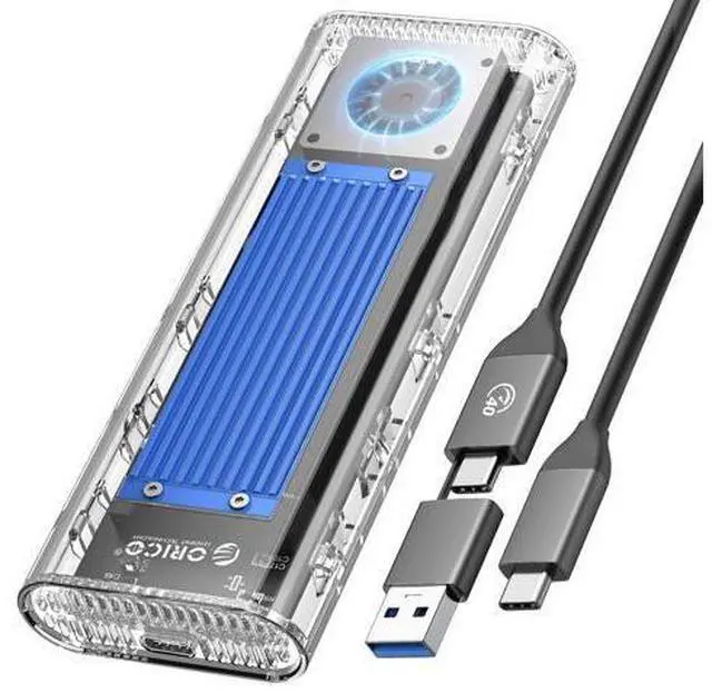 Main image of 40Gbps M.2 NVMe SSD Enclosure with Built-in Cooling Fan, Tool-Free, Support 2230 2242 2260 2280(M Key), Compatible with Thunderbolt 4/3 USB4/3.2-TCM2U4-BLUE