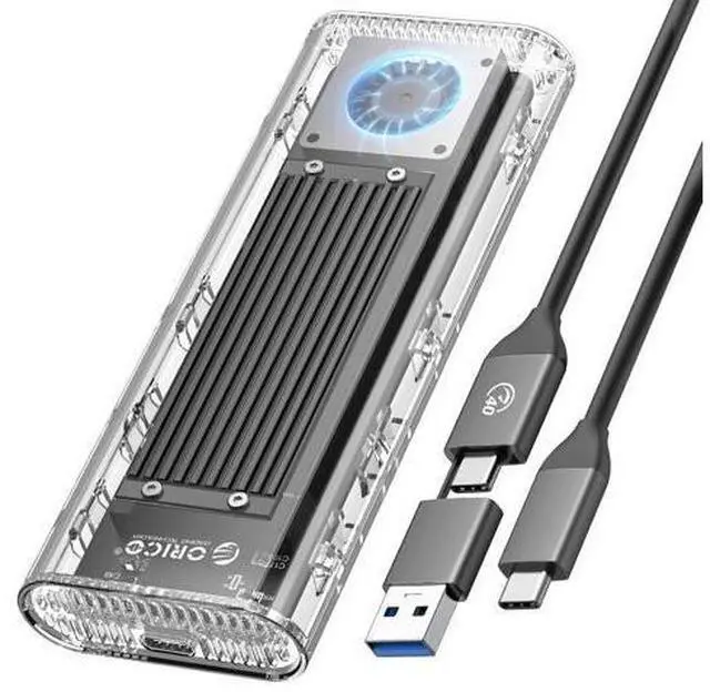 Main image of 40Gbps M.2 NVMe SSD Enclosure with Built-in Cooling Fan, Tool-Free, Support 2230 2242 2260 2280(M Key), Compatible with Thunderbolt 4/3 USB4/3.2-TCM2U4-BLACK