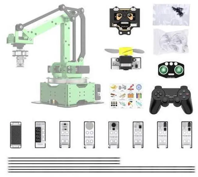 Main image of Secondary Development for MaxArm Upgrade, Sensor Kits, WonderCam Vision Module, PS2 Handle, Glowing Ultrasonic, Color/Touch/Sound/Light/Digital Tube Sensors (Not Included MaxArm Robot Arm)