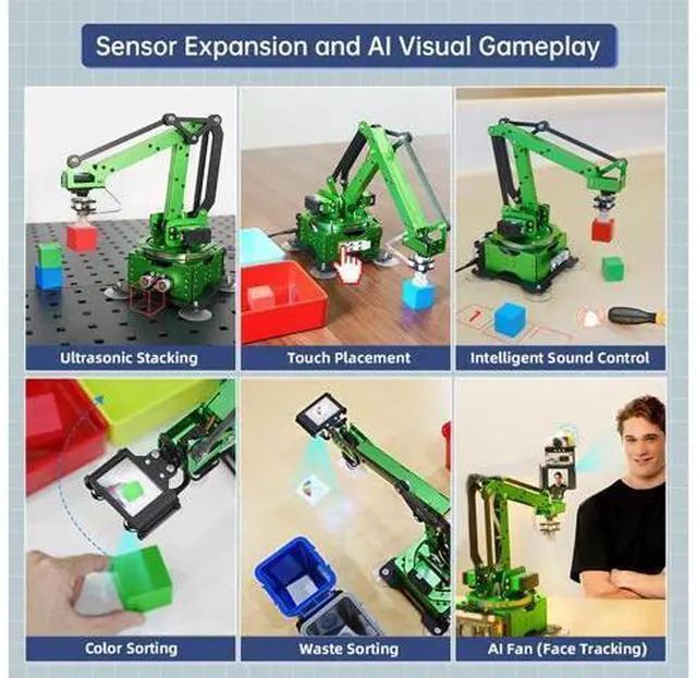 Alt view image 3 of 7 - Secondary Development for MaxArm Upgrade, Sensor Kits, WonderCam Vision Module, PS2 Handle, Glowing Ultrasonic, Color/Touch/Sound/Light/Digital Tube Sensors (Not Included MaxArm Robot Arm)