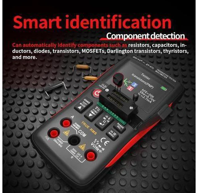Alt view image 3 of 7 - ZT-XT1 2-in-1 LCR Digital Multimeter & Transistor Tester, for Voltage Resistance Diode Continuity Testing